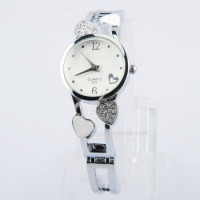 Montre-bracelet à quartz Femme Décoration Coeur (Cadran blanc)